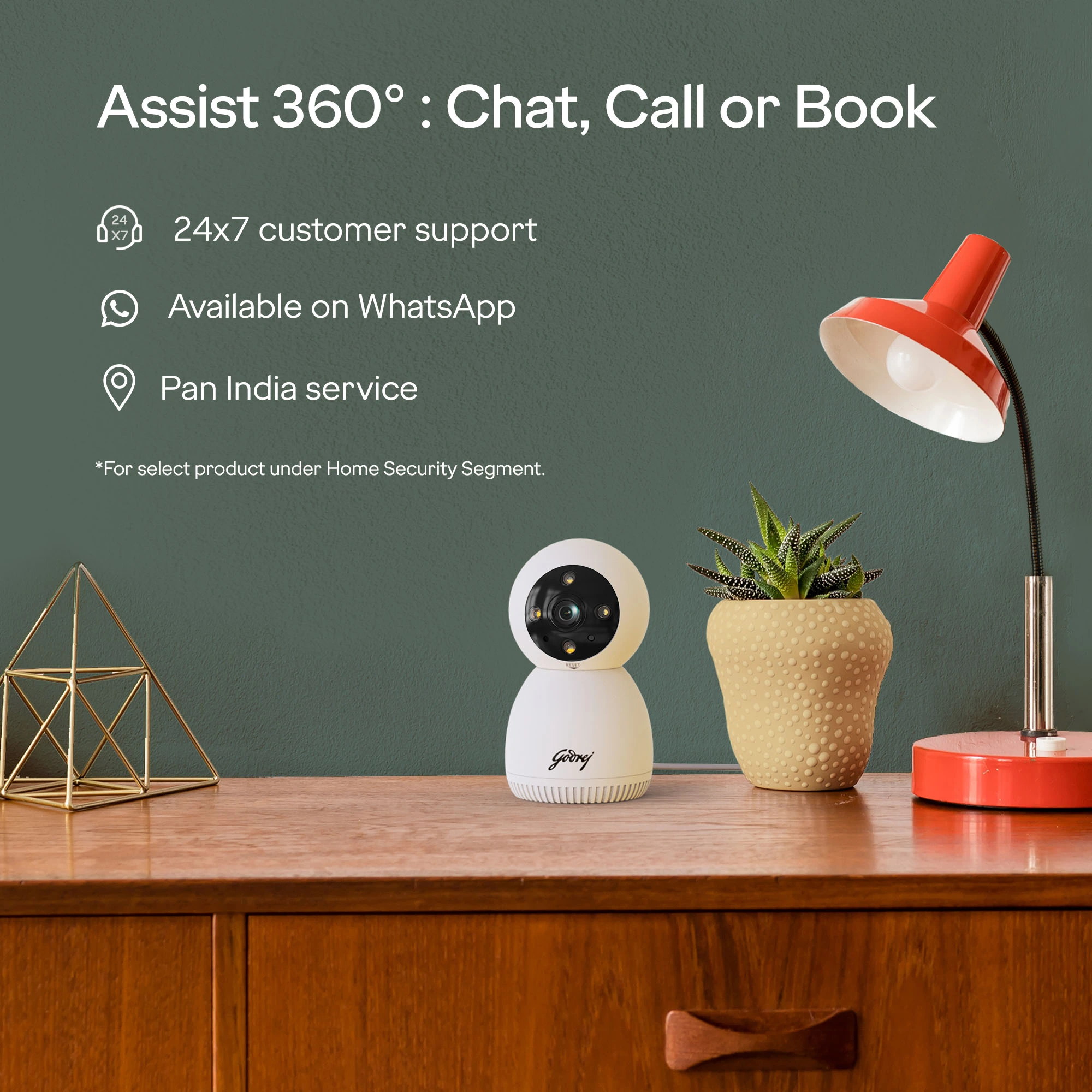 Godrej Eve Pro 3 Pan Tilt Smart WiFi Security Camera With 350 Degree